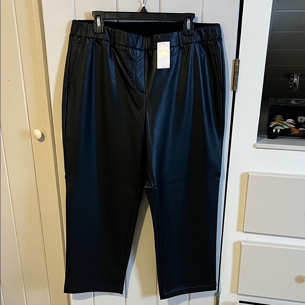 J. Jill Women's Black Faux Leather Pants